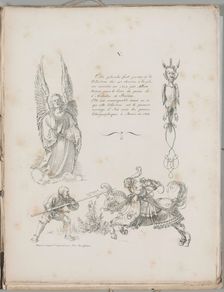 Art of the Lithograph: Three Designs from Dürer’s Prayer Book, Plate V , 1819. Creator: Alois Senefelder (German, 1771-1834)