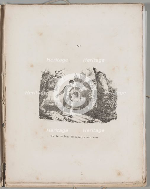 Art of the Lithograph: Transfer of a Wood Engraving, Plate VI , 1819. Creator: Alois Senefelder (German, 1771-1834).