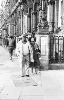 Art Blakey with Mrs Blakey, London, 1983. Artist: Brian O'Connor