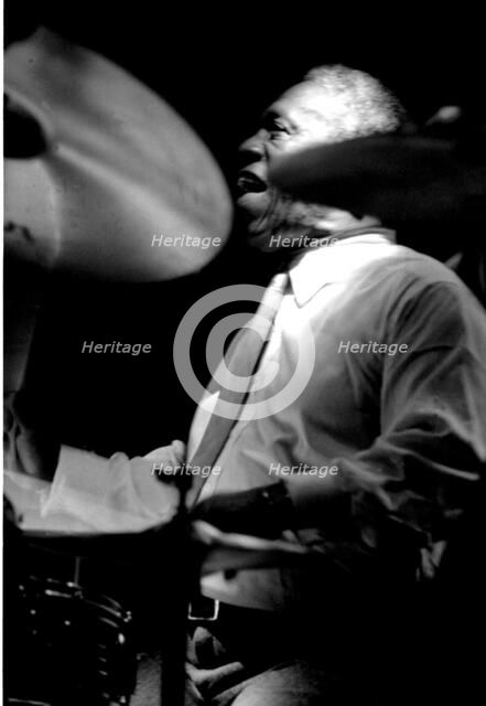 Art Blakey, Ronnie Scott's, London, 1984.  Artist: Brian O'Connor.