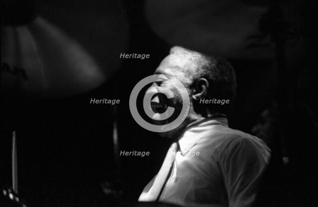 Art Blakey, Ronnie Scott's, London, 1983.   Artist: Brian O'Connor.