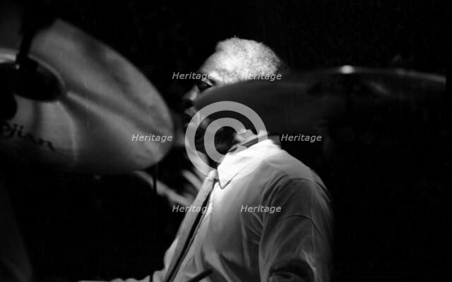 Art Blakey, Ronnie Scott's, London, 1983.   Artist: Brian O'Connor.