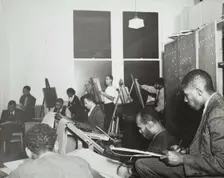 Art class, Harlem Community Art Center, 1938. Creator: Basil