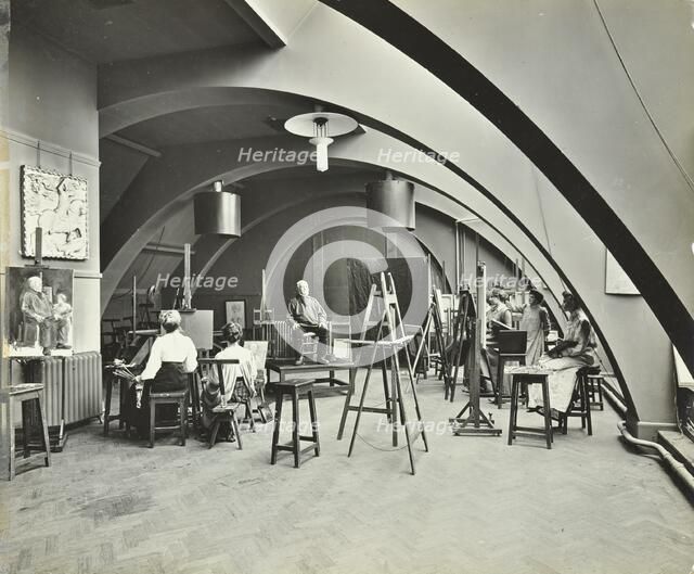Art class, Westminster Technical Institute, London, 1910. Artist: Unknown.