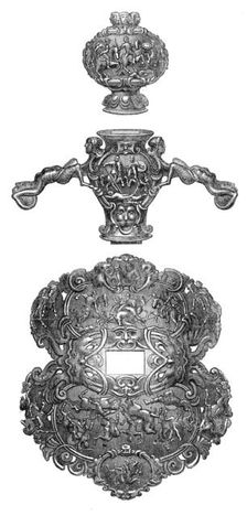 Art Collections in the South Kensington Museum: Cellini sword-hilt, 1869. Creator: Unknown