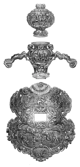 Art Collections in the South Kensington Museum: Cellini sword-hilt, 1869. Creator: Unknown.