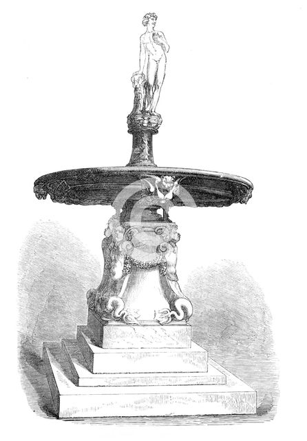 Art Collections in the South Kensington Museum: fountain with statuette of Bacchus, 1869. Creator: Unknown.