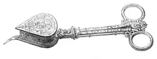 Art Collections in the South Kensington Museum: silver-gilt snuffers, 1869. Creator: Unknown