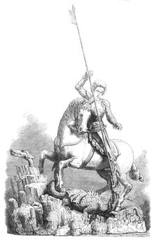 Art Collections in the South Kensington Museum: St. George slaying the Dragon, from...Prague, 1869. Creator: Unknown
