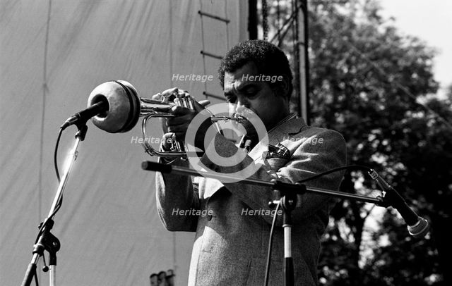 Art Farmer, Capital Jazz Festival, Knebworth, Herts, July 1982. Artist: Brian O'Connor.