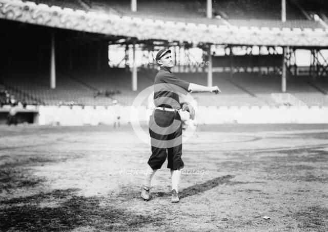 Art Fletcher (New York NL) prior to the World Series at the Polo Grounds, NY, 1911 (baseball), 1911. Creator: Bain News Service.
