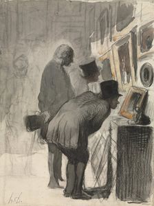 Art Lovers, 1863-1869. Creator: Honoré Daumier (French, 1808-1879)