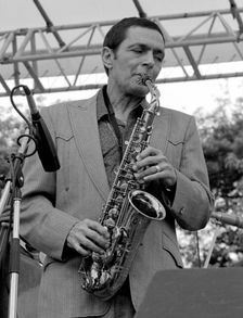 Art Pepper, American alto saxophonist and clarinetist, Capital Jazz, Knebworth, 1981. Artist: Brian O'Connor