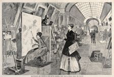 Art Students and Copyists in the Louvre Gallery, Paris, 1864. Creator: Winslow Homer (American, 1836-1910)