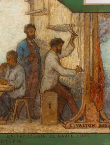 Art spreads its light far and wide: Crafts and industrial design: Sketch for the drawing..., 1880. Creator: Edmond Eugene Valton