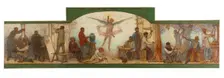 Art spreads its light far and wide: Crafts and industrial design: Sketch for the drawing..., 1880. Creator: Edmond Eugene Valton