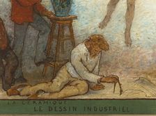 Art spreads its light far and wide: Crafts and industrial design: Sketch for the drawing..., 1880. Creator: Edmond Eugene Valton