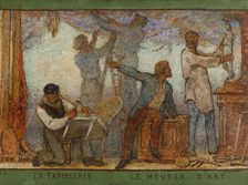 Art spreads its light far and wide: Crafts and industrial design: Sketch for the drawing..., 1880. Creator: Edmond Eugene Valton