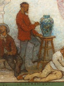 Art spreads its light far and wide: Crafts and industrial design: Sketch for the drawing..., 1880. Creator: Edmond Eugene Valton