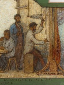 Art spreads its light far and wide: Crafts and industrial design: Sketch for the drawing..., 1880. Creator: Edmond Eugene Valton