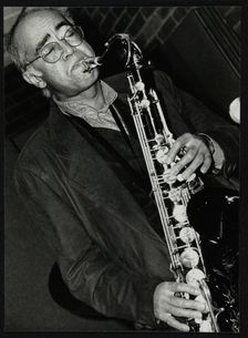 Art Themen playing tenor saxophone at The Fairway, Welwyn Garden City, 1993. Creator: Denis Williams