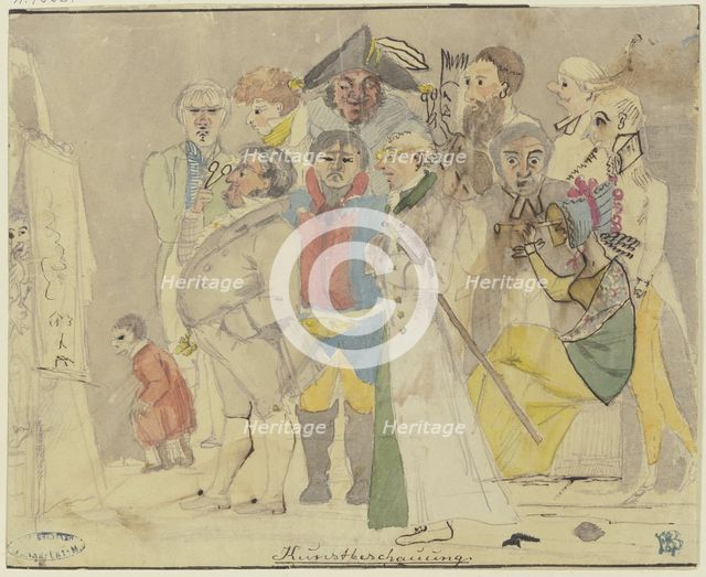 Art viewing, c1819-1820. Creator: Ludwig Emil Grimm.