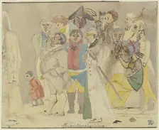 Art viewing, c1819-1820. Creator: Ludwig Emil Grimm