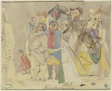 Art viewing, c1819-1820. Creator: Ludwig Emil Grimm