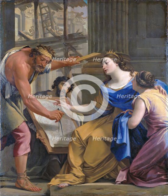 Artemisia Building the Mausolaeum, early 1640s. Creator: Simon Vouet.