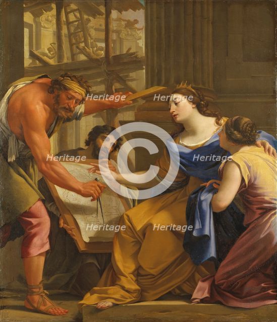 Artemisia Building the Mausoleum, Early 1640s.