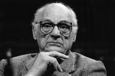Arthur Miller (1915- ), American playwright. Artist: Sidney Harris