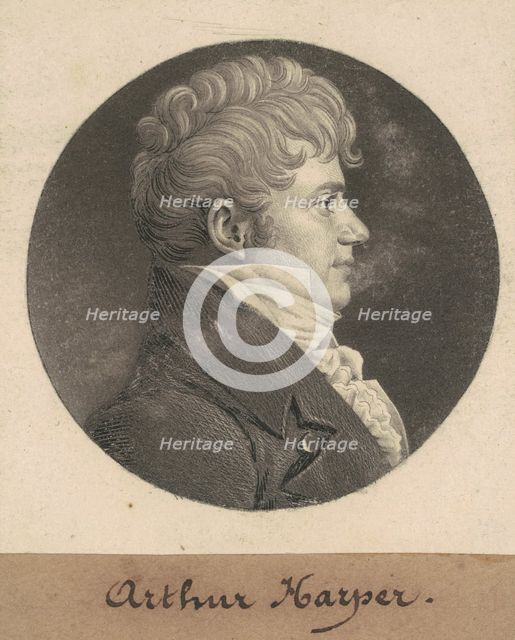 Arthur Harper, 1809. Creator: Charles Balthazar Julien Févret de Saint-Mémin.