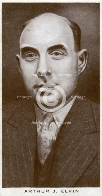 Arthur J Elvin, British boxing promoter, 1938. Artist: Unknown