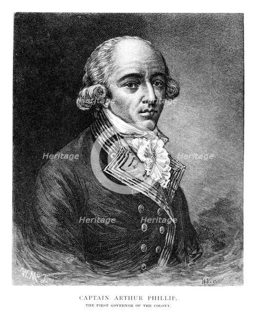 Arthur Phillip, British Admiral and colonial governor, (1886).Artist: W Macleod