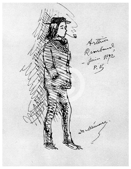 Arthur Rimbaud, French poet and adventurer, 1895 (1956). Artist: Unknown