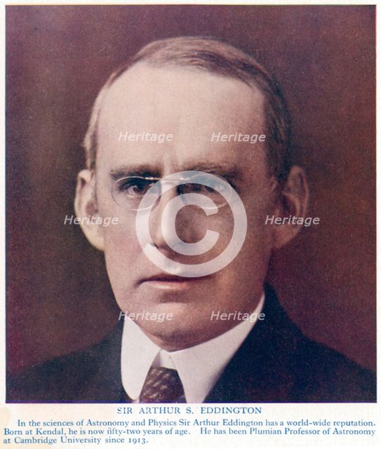 Arthur Stanley Eddington (1882-1944), British astronomer and physicist, c1934. Creator: Unknown.