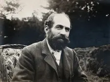 Arthur Schuster, seated, facing left, aged about 50, c1901. Creator: Unknown