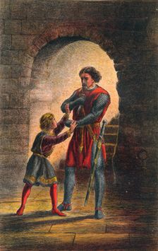 Arthur speaks in King John: Act IV, Scene I c1875. Artist: Sir John Gilbert