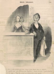 Arthur, vous m'aviez promis un trône..., 19th century. Creator: Honore Daumier