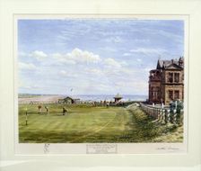 Arthur Weaver, signed print of Royal and Ancient course at St Andrews, 1961. Creator: Arthur Weaver