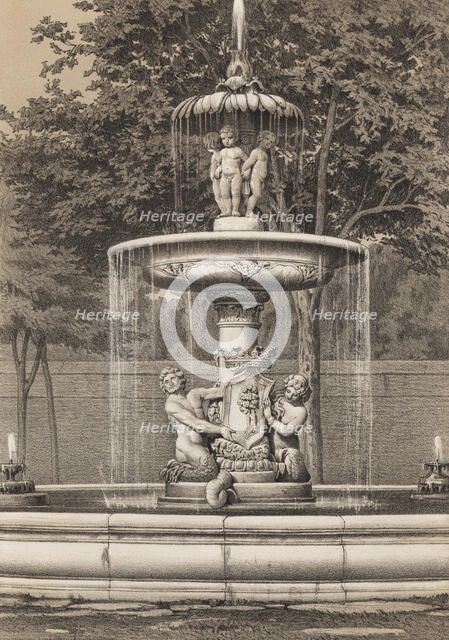 Artichoke Fountain, located in the Retiro Gardens, Madrid, designed in 1776 by ??King Charles III…