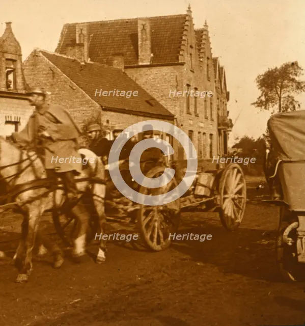 Artillery moving up the line, c1914-c1918. Artist: Unknown.