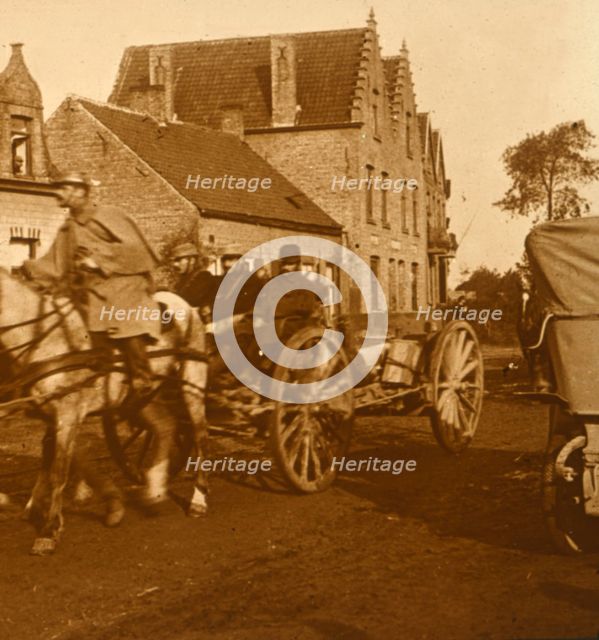 Artillery moving up the line, c1914-c1918. Artist: Unknown.