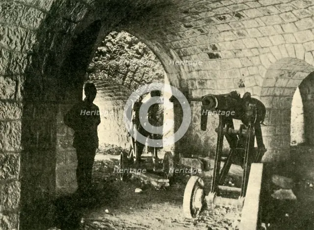 Artillery at Fort Souville, Verdun, northern France, First World War, c1916, (c1920). Creator: Unknown.