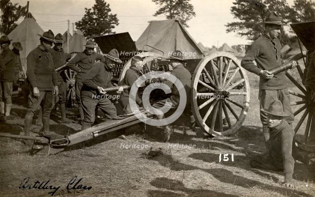 Artillery class, Fort Sheridan, Illinois, USA, 1905. Artist: Unknown