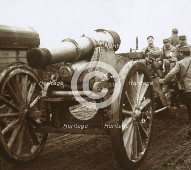 Artillery column at Verdun, northern France, c1914-c1918. Artist: Unknown.