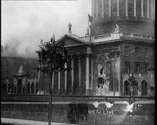 Artillery Damage to the Four Courts in Dublin, 1922. Creator: British Pathe Ltd
