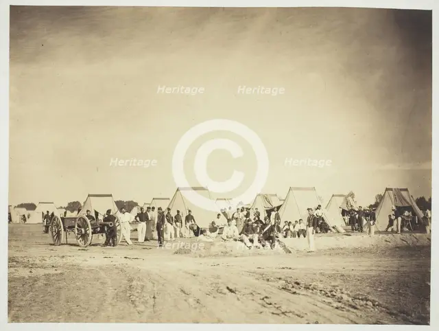 Artillery Encampment, Camp de Châlons, 1857. Creator: Gustave Le Gray.