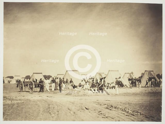 Artillery Encampment, Camp de Châlons, 1857. Creator: Gustave Le Gray.