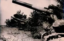 Artillery in position around Voronezh, south western Russia, 1943. Creator: Unknown